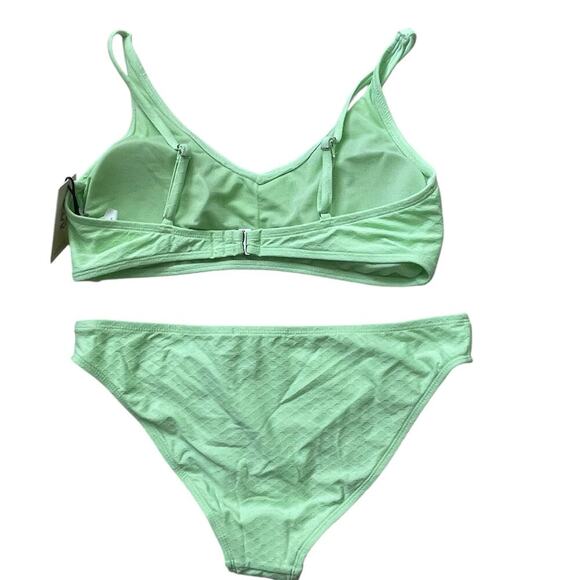 NWT Sincerely Jules Lime Green 2-Piece Bikini Women's SZ M - Picture 2 of 7